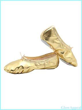 PU Ballet Dance Shoes Split Sole Flats for Women Yoga Gymnastics